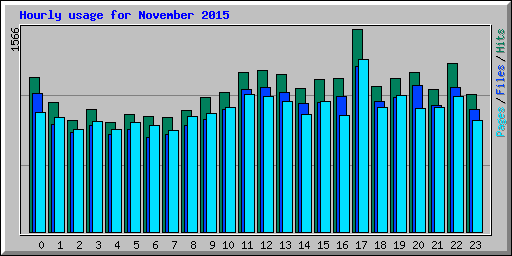 Hourly usage for November 2015