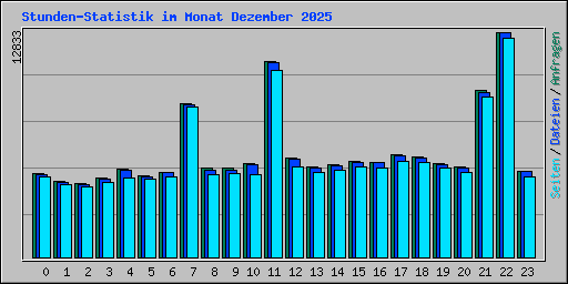 Stunden-Statistik im Monat Dezember 2025
